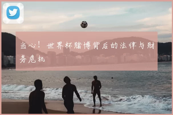 当心！世界杯赌博背后的法律与财务危机